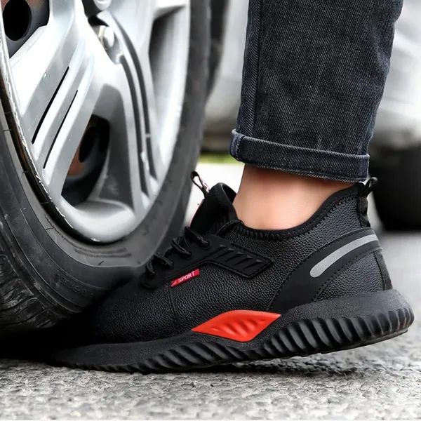 Giày bảo hộ kiểu thể thao bằng da chống nước mũi thép chống đinh chống va đập mã VA21D