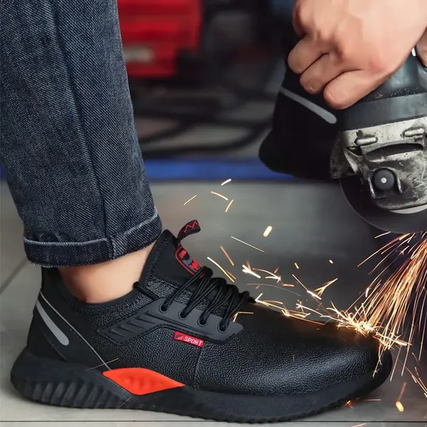 Giày bảo hộ kiểu thể thao bằng da chống nước mũi thép chống đinh chống va đập mã VA21D