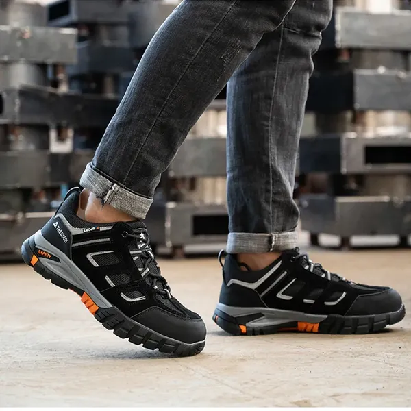 Giày Bảo Hộ Mũi Thép Da Bò Xịn Chống Đinh, Chống Trượt, Chống Va Đập, Kiểu Dáng Thời Trang, Vừa Mang Đi Làm Vừa Mang Đi Chơi, Phượt, Dã Ngoại VA01