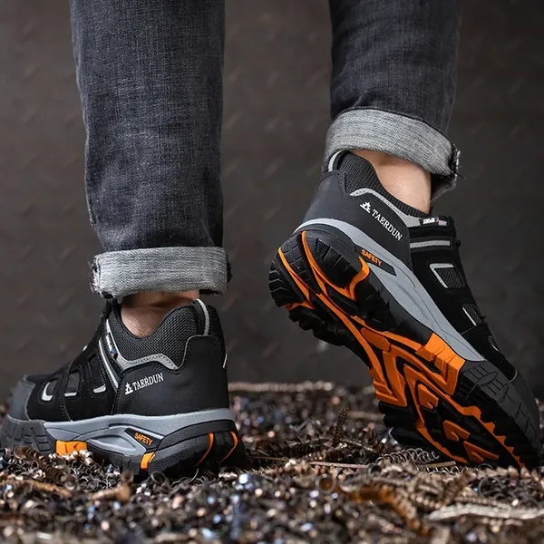 Giày Bảo Hộ Mũi Thép Da Bò Xịn Chống Đinh, Chống Trượt, Chống Va Đập, Kiểu Dáng Thời Trang, Vừa Mang Đi Làm Vừa Mang Đi Chơi, Phượt, Dã Ngoại VA01