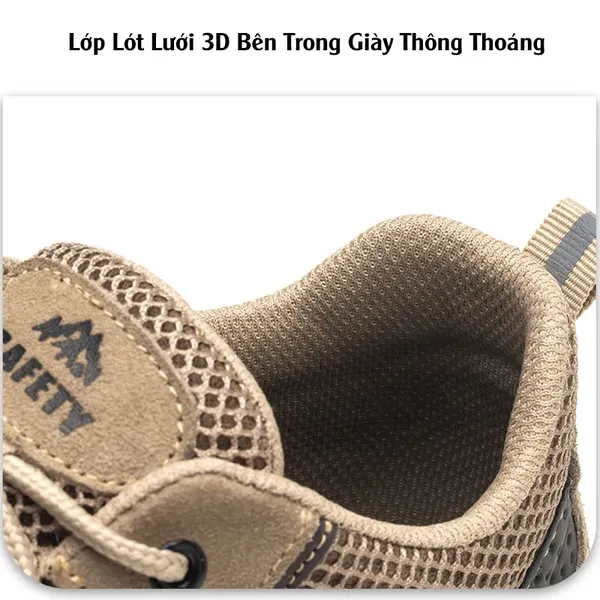 Giày Bảo Hộ Mũi Thép Chống Va Đập Đế Kevlar Chống Đâm Xuyên VA04N