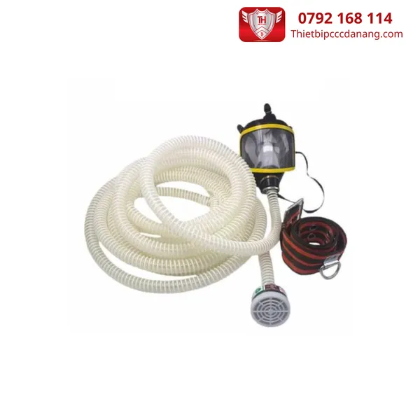Mặt nạ phòng độc cách ly (có mặt trùm và bình lọc khí) ống lấy không khí dài 10m + bình lọc khí