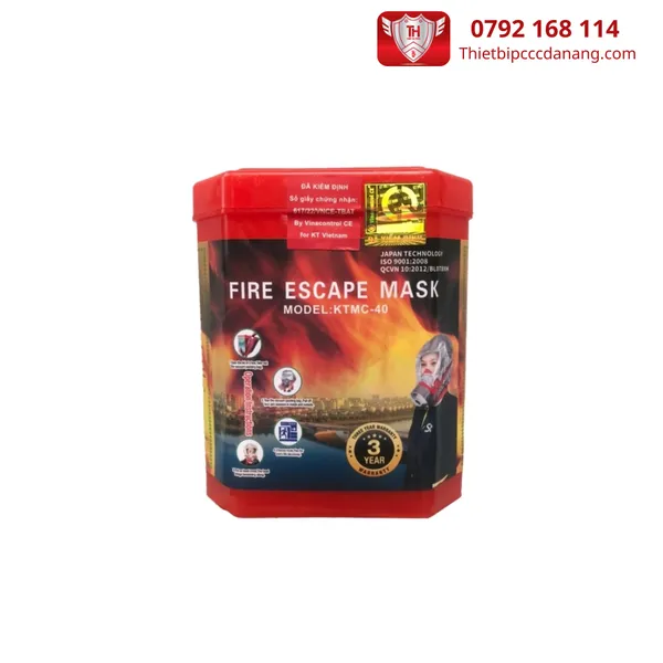 Mặt nạ phòng khói độc KTMC40 có tem kiểm định