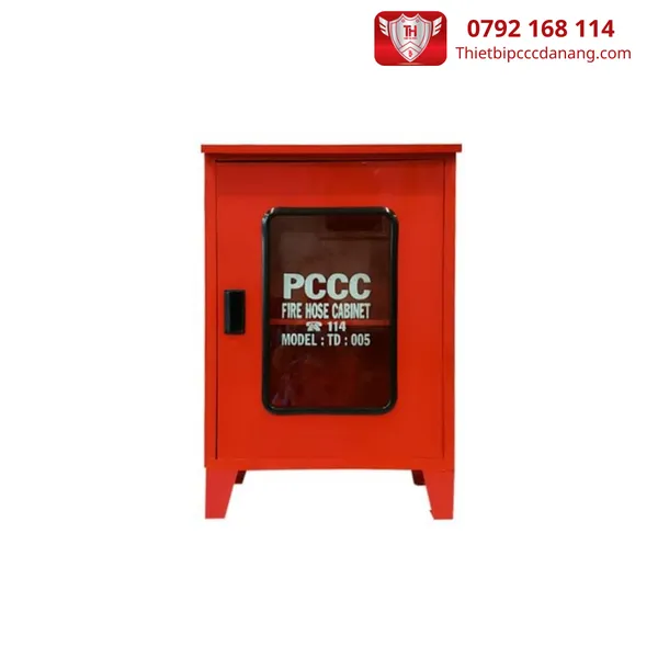 Tủ chữa cháy ngoài trời 500x700x220 có chân mái xéo