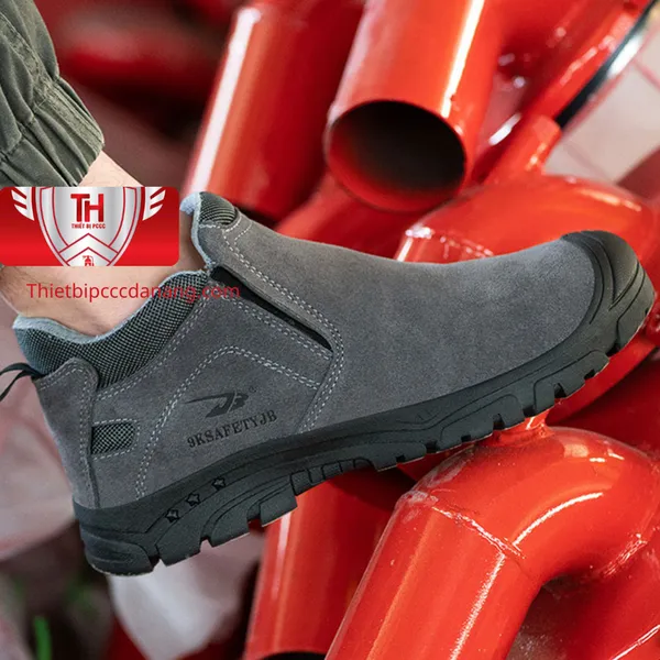 Giày Bảo Hộ Da Lộn Chịu Nhiệt Chống Đinh Chống Va Đập Đế Chống Trượt An Toàn VA12