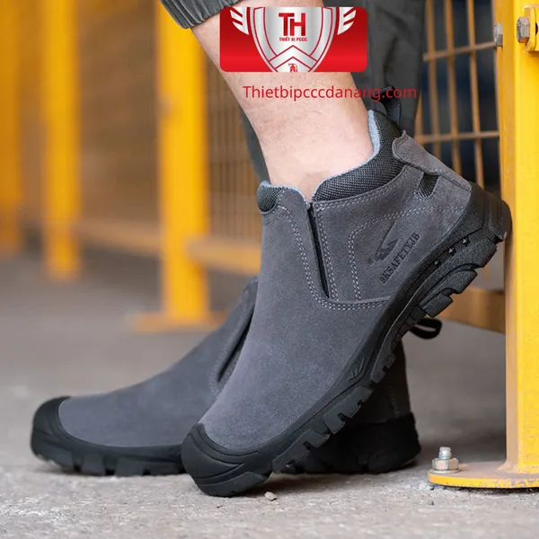 Giày Bảo Hộ Da Lộn Chịu Nhiệt Chống Đinh Chống Va Đập Đế Chống Trượt An Toàn VA12