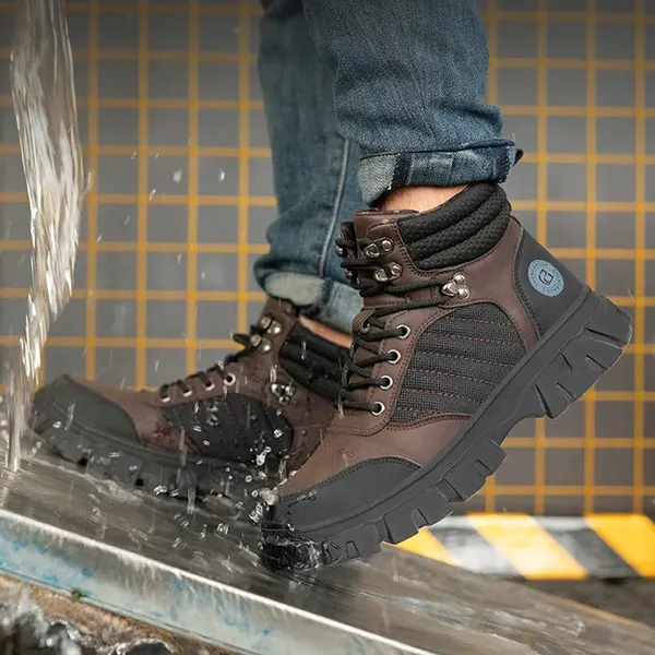Giày bảo hộ cao cổ cao cấp VA26 mũi thép, đế thép, chống đinh, chống trơn trượt