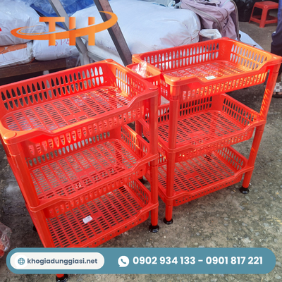 Kệ nhựa nhiều tầng đựng chén dĩa Kệ nhựa nhiều tầng đựng chén dĩa