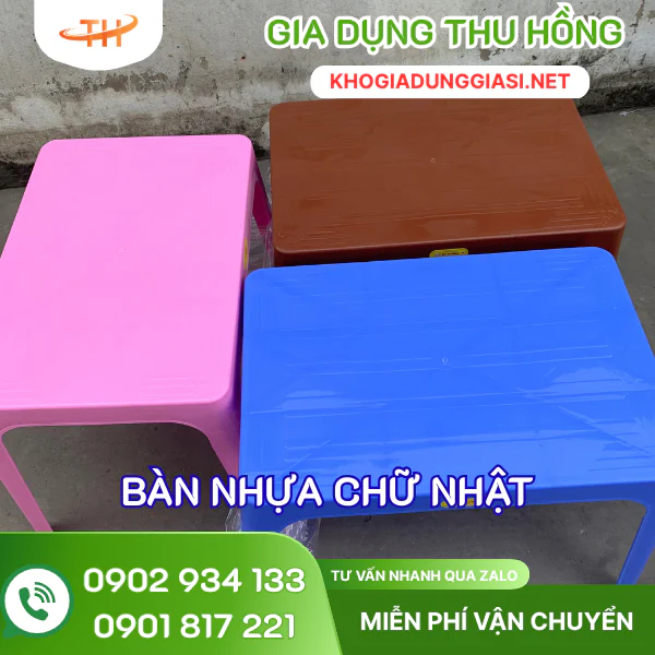 Bàn chữ nhật nhựa PP Bàn chữ nhật nhựa PP bền tốt