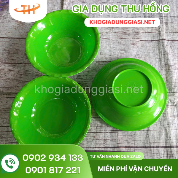Thu Hồng sẵn tô melamine nhiều size giá rẻ tại kho Bán tô nhựa melamine viền bèo nhiều size giá rẻ