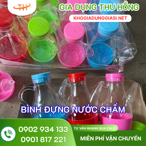 Thu Hồng chuyên sỉ bình đựng nước chấm Bình đựng nước chấm, nước mắm, nước tương giá sỉ