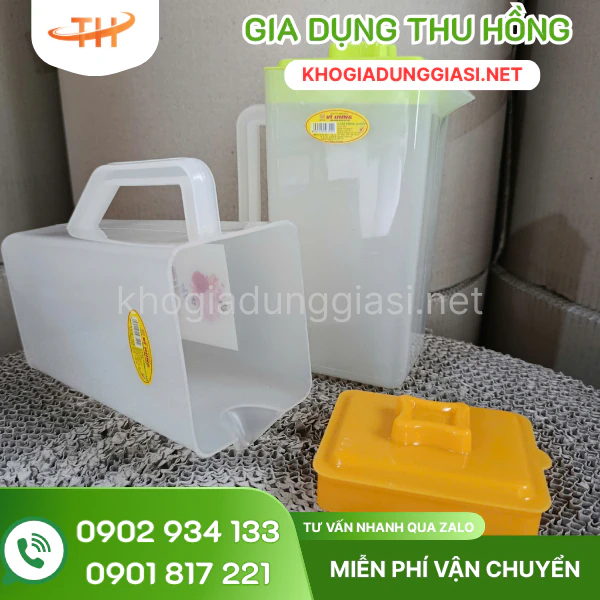 Ca nhựa 1L5 có nắp đậy kín Ca nhựa 1L5 có nắp đậy kín