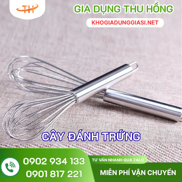 Cây đánh trứng cầm tay inox Cây đánh trứng cầm tay inox