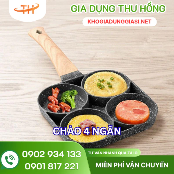Chảo chống dính 4 ngăn Chảo chống dính 4 ngăn nấu ăn thông minh