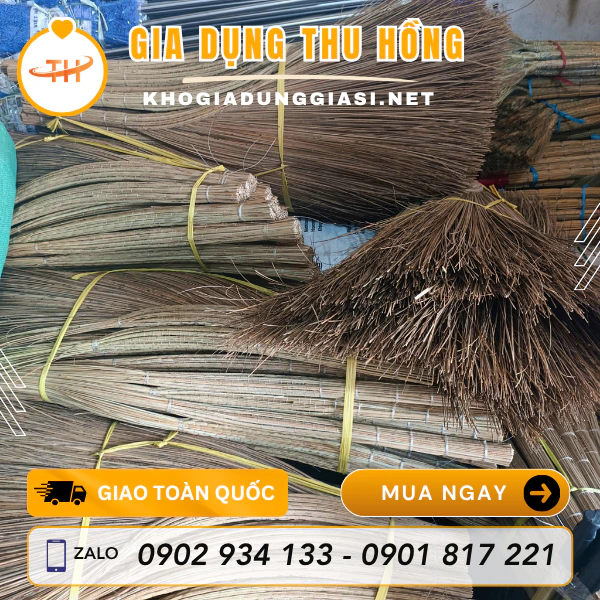 Chổi chà cột bó 10 cây Chổi chà cột bó 10 cây