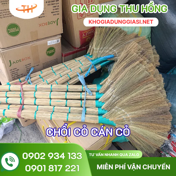 Chổi cỏ dùng quét nhà hằng ngày Chổi cỏ cán cỏ quét nhà hằng ngày