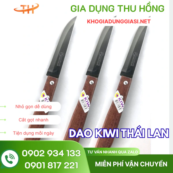 Dao gọt KIWI cán gỗ nâu Dao gọt hoa quả KIWI Thái Lan cán gỗ nâu