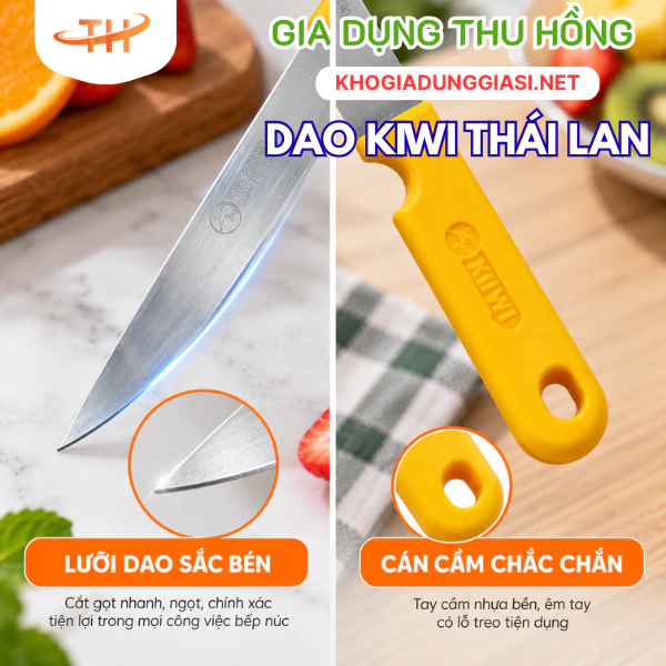Dao KIWI Thái Lan mũi sắc, cán nhẹ Dao gọt hao quả KIWI Thái Lan mũi sắc, cán nhẹ