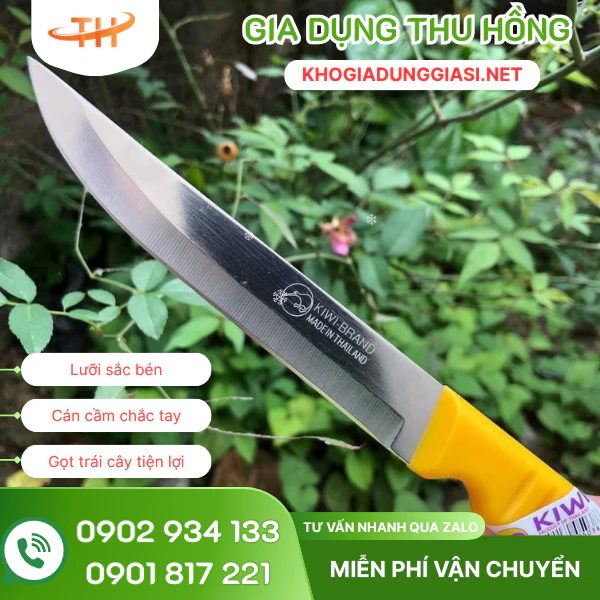 Lưỡi dao KIWI sắc bén Dao gọt trái cây KIWI cán nhựa lưỡi thép sắc bén