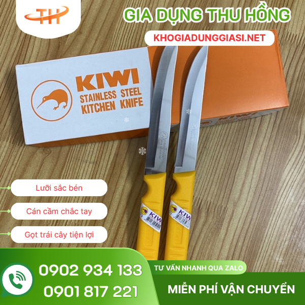 Dao gọt trái cây KIWI cán nhựa mũi nhọn - mũi tròn Dao gọt trái cây KIWI cán nhựa mũi nhọn - mũi tròn