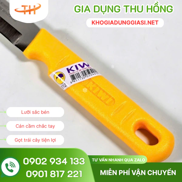 Cán dao bằng nhựa nhẹ dễ cầm Dao gọt trái cây KIWI cán nhựa nhẹ, dễ cầm