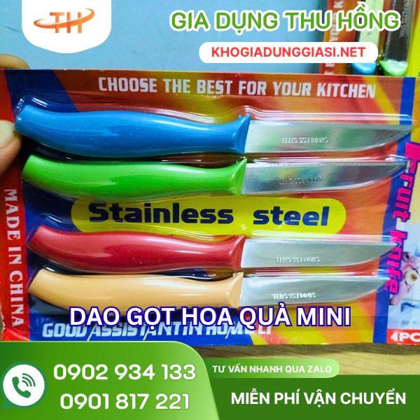 Dao gọt trái cây mini dài 15cm Dao gọt trái cây mini 15cm nhỏ gọn