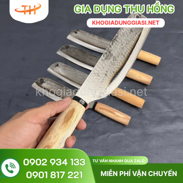 Dao thái thịt cán gỗ Dao thái thịt cán gỗ chế biến đủ món ăn