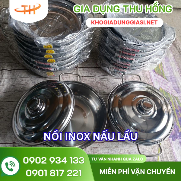 Nồi lẩu inox đủ loại giá rẻ Địa chỉ bán nồi lẩu inox giá rẻ, dễ mua tại TPHCM