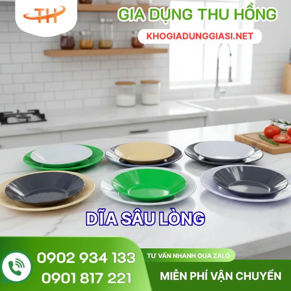 Dĩa nhựa sâu lòng Dĩa nhựa sâu lòng nhiều kích cỡ