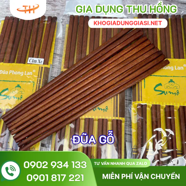 Đũa gỗ ăn hàng ngày 23cm-25cm Đũa gỗ ăn hằng ngày 23cm-25cm