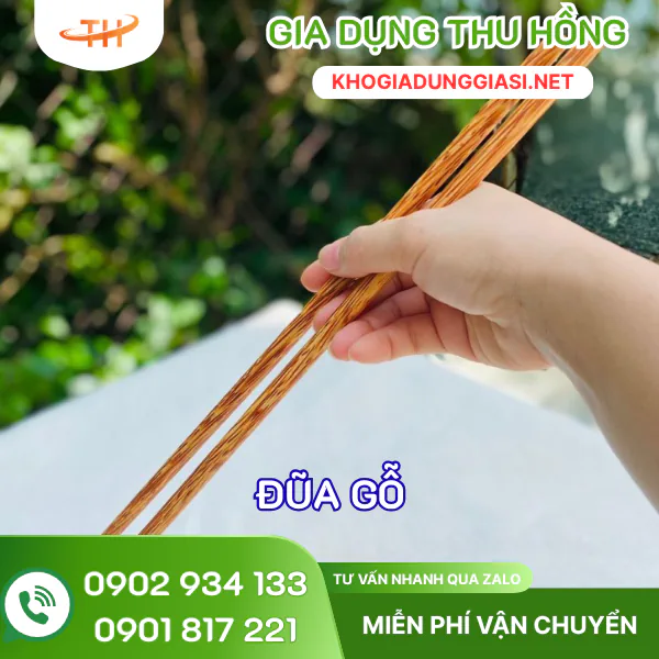 Đũa gỗ dài 40cm để chiên xào Đũa gỗ dài 40cm để chiên xào