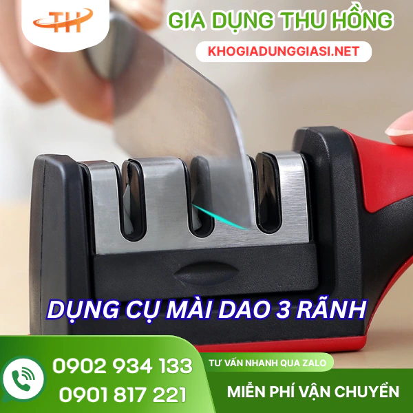 Dụng cụ mài dao 3 rãnh Dụng cụ mài dao 3 rãnh cầm tay gọn nhẹ