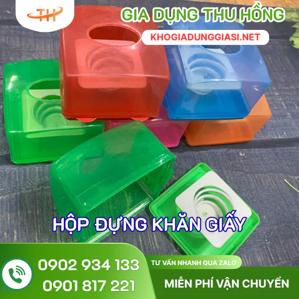 Hộp đựng khăn giấy lò xo để bàn Hộp đựng khăn giấy lò xo để bàn