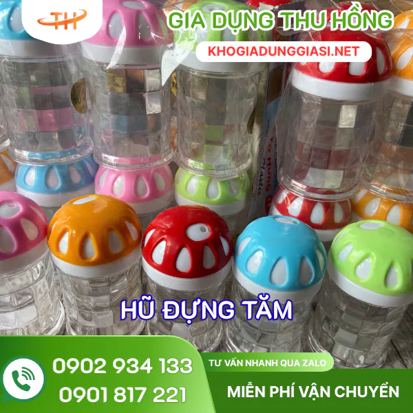 Hũ nhựa đựng tăm Hũ nhựa đựng tăm