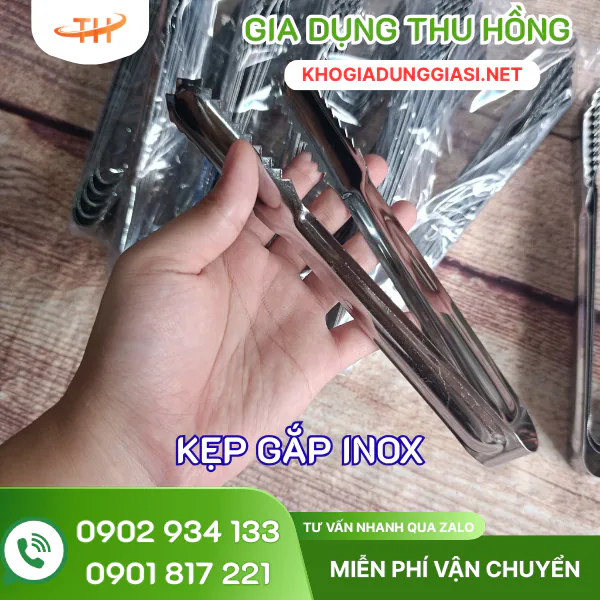 Kẹp gắp inox kiểu răng cưa Kẹp gắp inox kiểu răng cưa