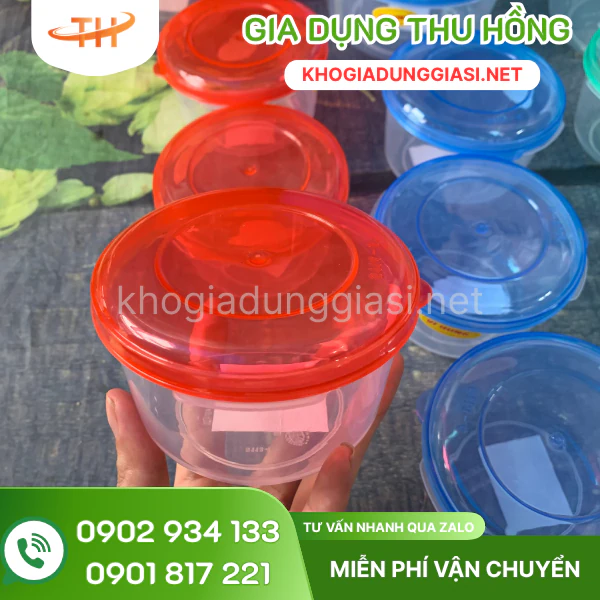 Thu Hồng chuyên sỉ thố nhựa giá rẻ Kho Thu Hồng bán thố nhựa tròn đựng thực phẩm giá sỉ rẻ