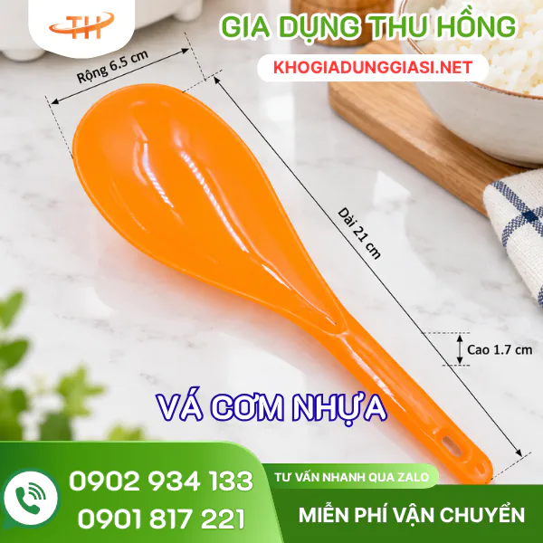 Vá cơm nhựa dài 21x rộng 6.5 x cao 1.7 Kích thước vá cơm nhựa