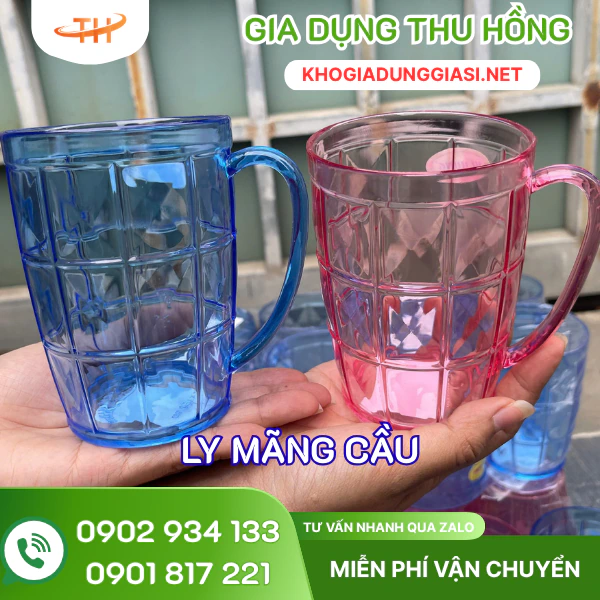 Ly mãng cầu nhựa mica trong suốt Ly mãng cầu nhựa mica trong suốt