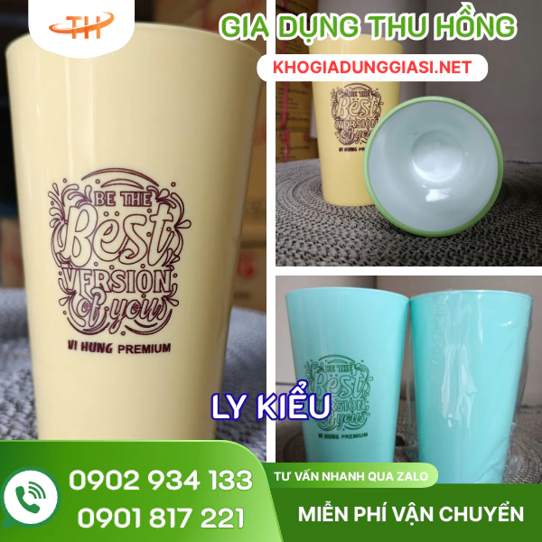 Ly nhựa kiểu Ly nhựa kiểu in phong cách trẻ trung