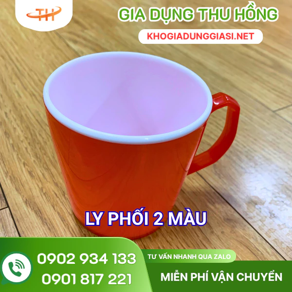 Ly nhựa tròn phối 2 màu Ly nhựa tròn phối 2 màu bắt mắt