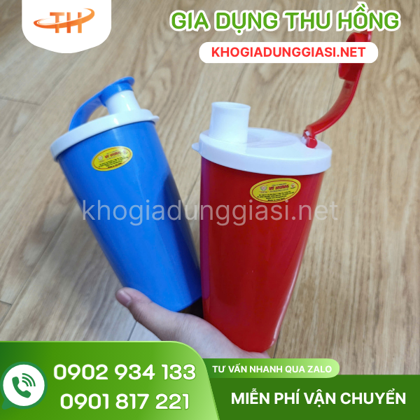Ly nước nắp bật 500ml Ly nước nắp bật 500ml tiện bỏ túi mang theo