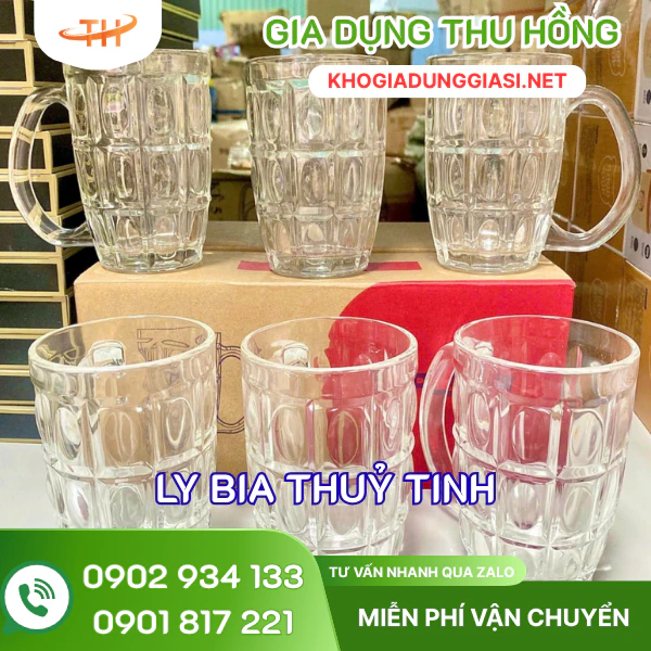Ly uống bia thuỷ tinh giá sỉ tận kho Ly uống bia thuỷ tinh giá sỉ tận kho Thu Hồng