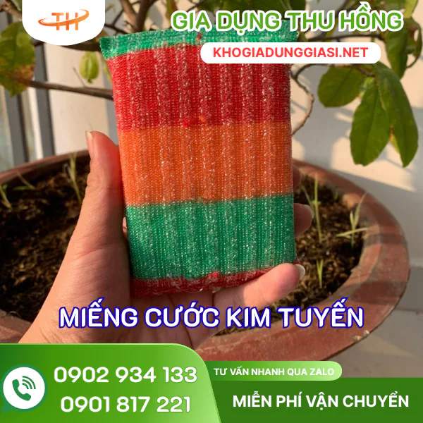Miếng cước kim tuyến rửa chén Miếng cước kim tuyến rửa chén