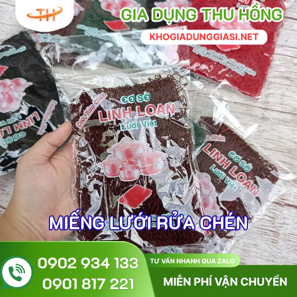 Set 10 cái miếng lưới rửa chén Miếng lưới rửa chén giá rẻ set 10 cái