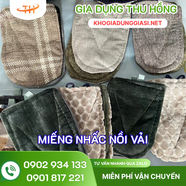 Miếng nhấc nồi bằng vải đủ họa tiết Miếng nhấc nồi bằng vải đủ họa tiết