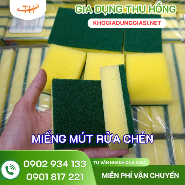 Miếng rủa chén 2 lớp Miếng rủa chén 2 lớp