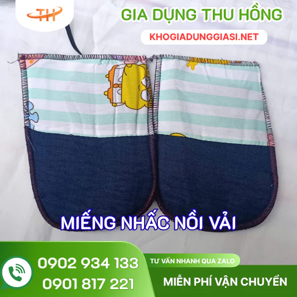 Miếng vải nhấc nồi cầm tay chống nóng Miếng vải nhấc nồi cầm tay chống nóng