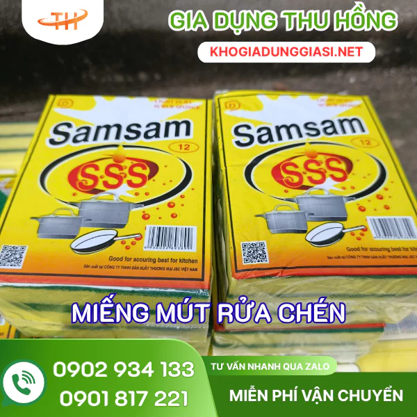 Miếng rửa chén 2 lớp giá rẻ Mua miếng rửa chén 2 lớp giá rẻ tận kho TPHCM