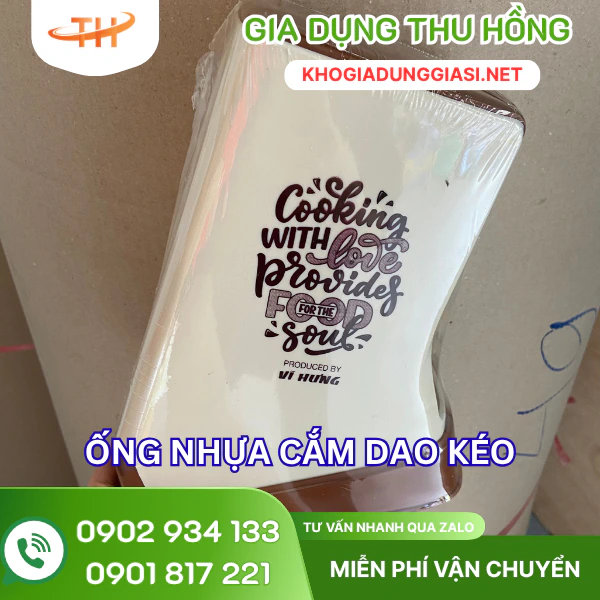 Ống nhựa cắm dao hoạ tiết đẹp Ống nhựa cắm dao kéo hoạ tiết đẹp