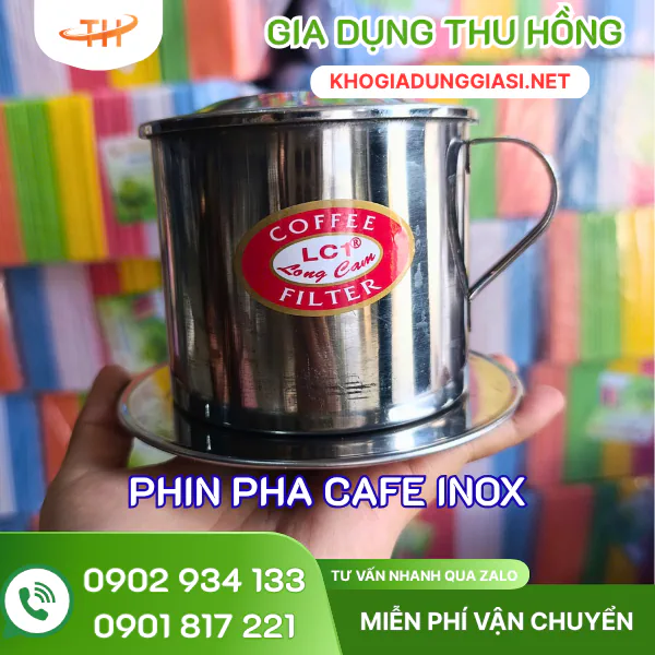 Phin pha cà phê inox Long Cam Phin pha cà phê inox Long Cam
